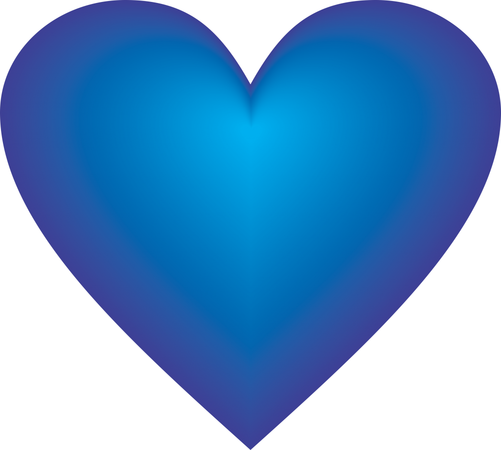 Coração Azul PNG Psfont tk