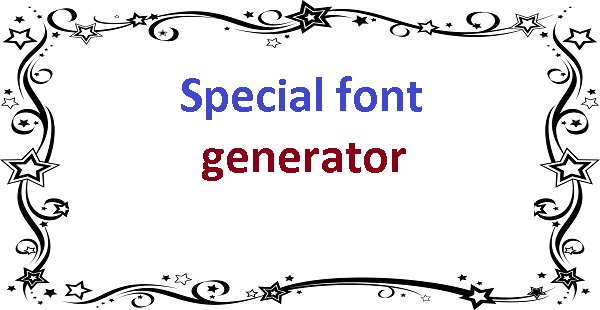 Special font generator