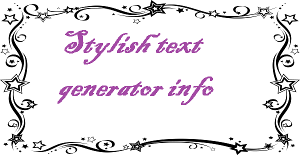 Stylish text generator info