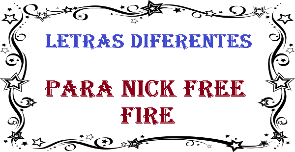 letras diferentes para nick free fire - letras raras para fortnite