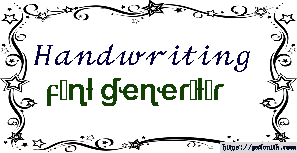 Handwriting font generator