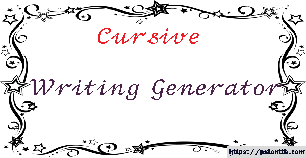 Cursive Writing Generator