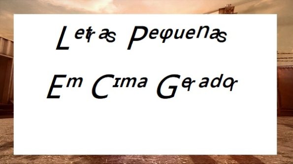 Letras Pequenas Em Cima Gerador - Psfont tk