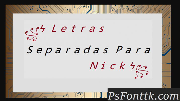 Letras para nick – Psfont tk