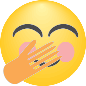 🤭 Emoji mão na Cara PNG para baixar