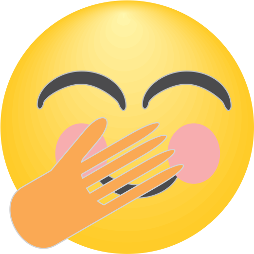 🤭 Emoji mão na Cara PNG para baixar