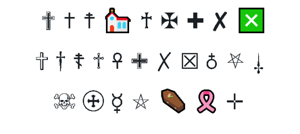 Emoji de Cruz para Copiar † - Psfont tk