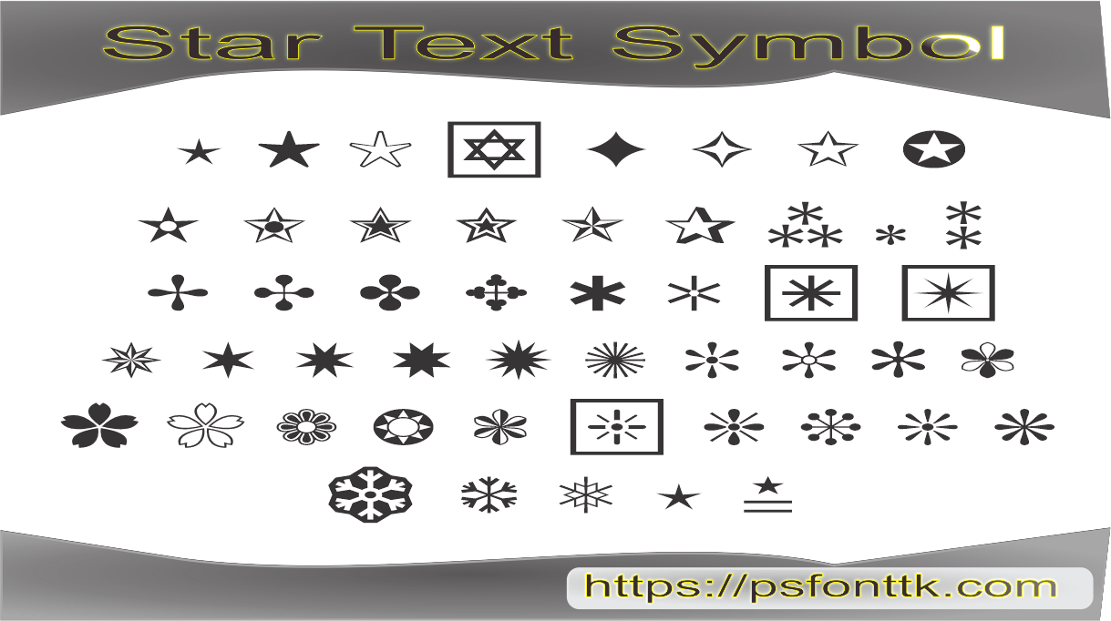 Star Text Symbol
