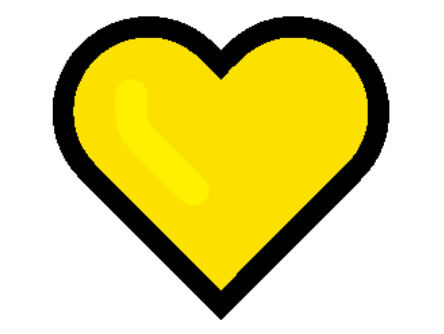 Coração PNG Amarelo