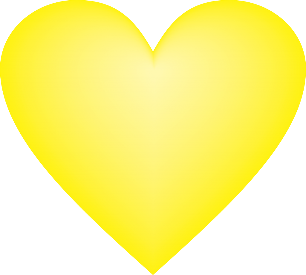 Coração Amarelo PNG