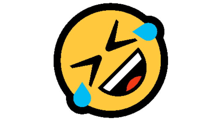 Emoji Rolando no Chão de Rir