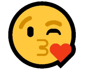 Face Blowing A Kiss Emoji PNG Transparent