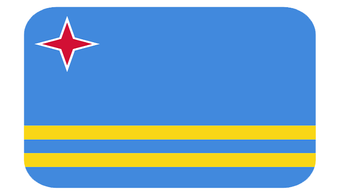 bandera de Aruba PNG