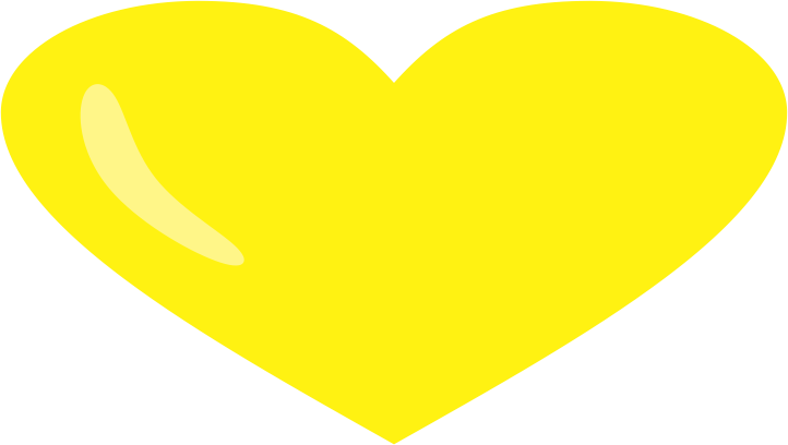 coração amarelo PNG Transparente