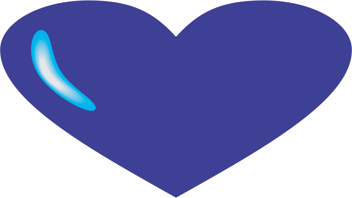 imagem Coração Azul PNG