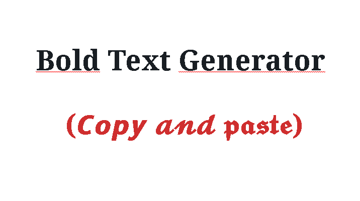 Font Generator Bold