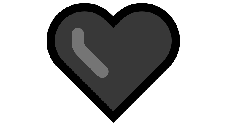 Coração Emoji PNG 🖤