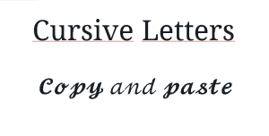 Cursive Letters