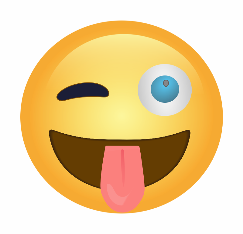 emoji piscando com a lingua de fora
