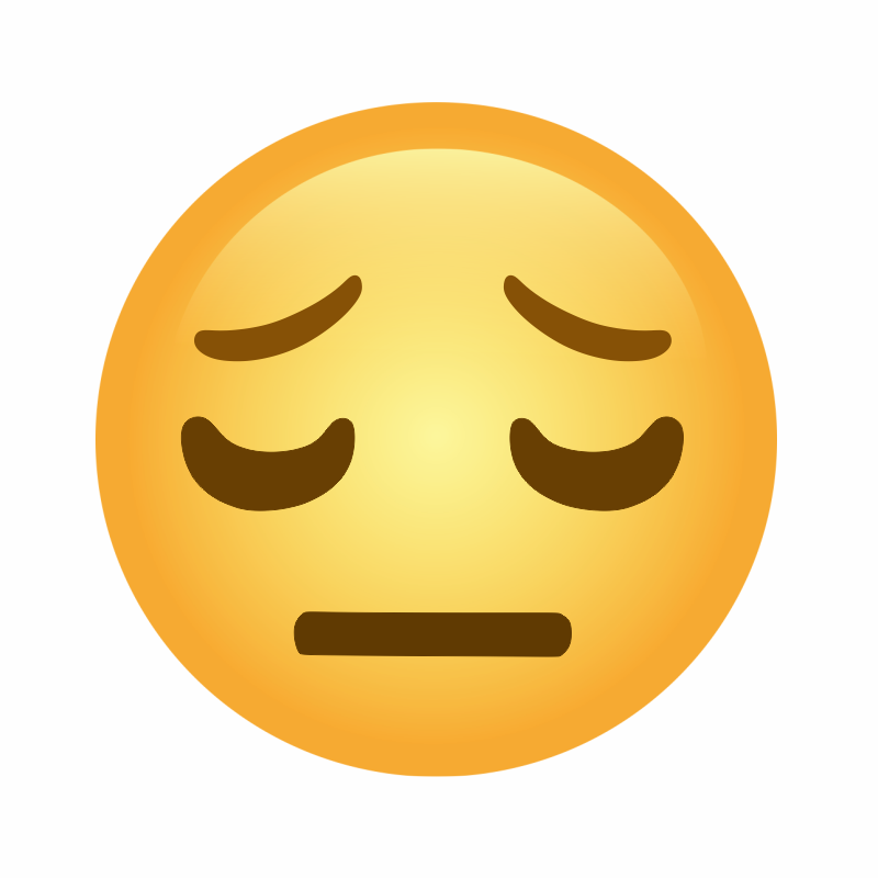 😔, Pensive Face Emoji