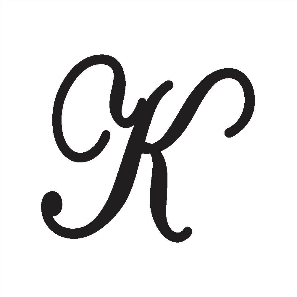 capital k in cursive writing