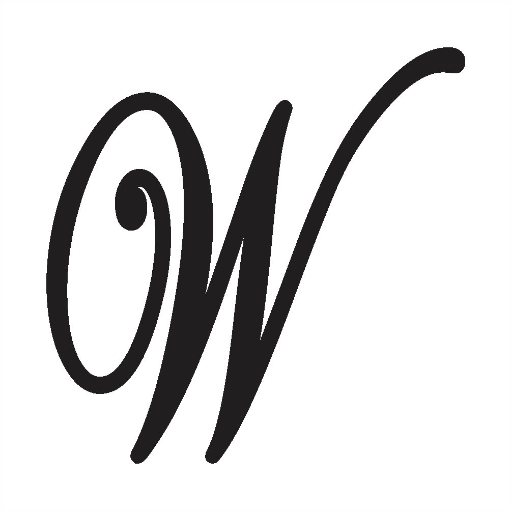 capital letter w in cursive