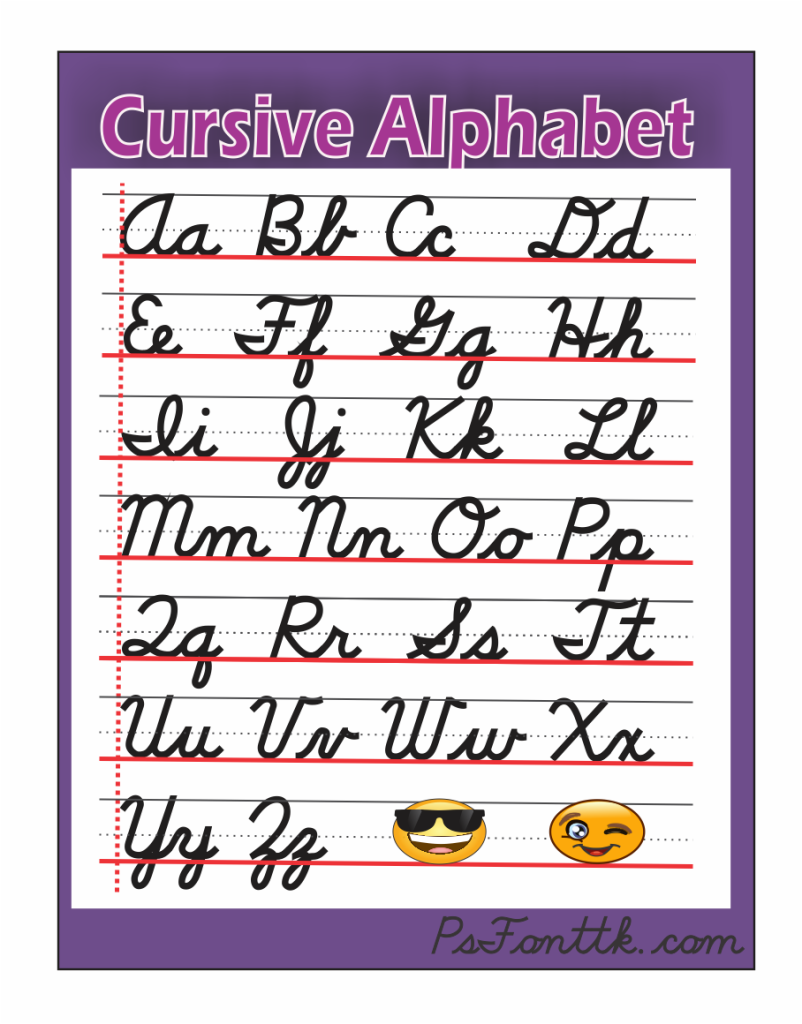 cursive lettering alphabet