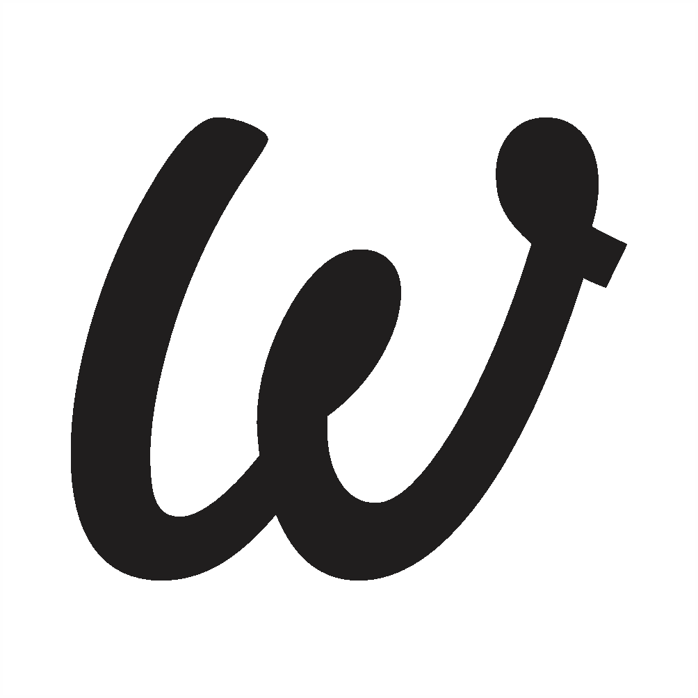 cursive uppercase w