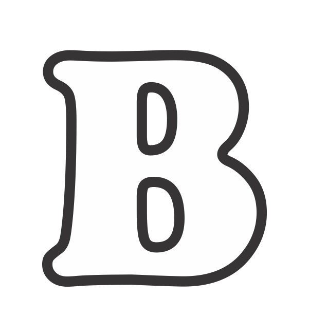 letra b molde