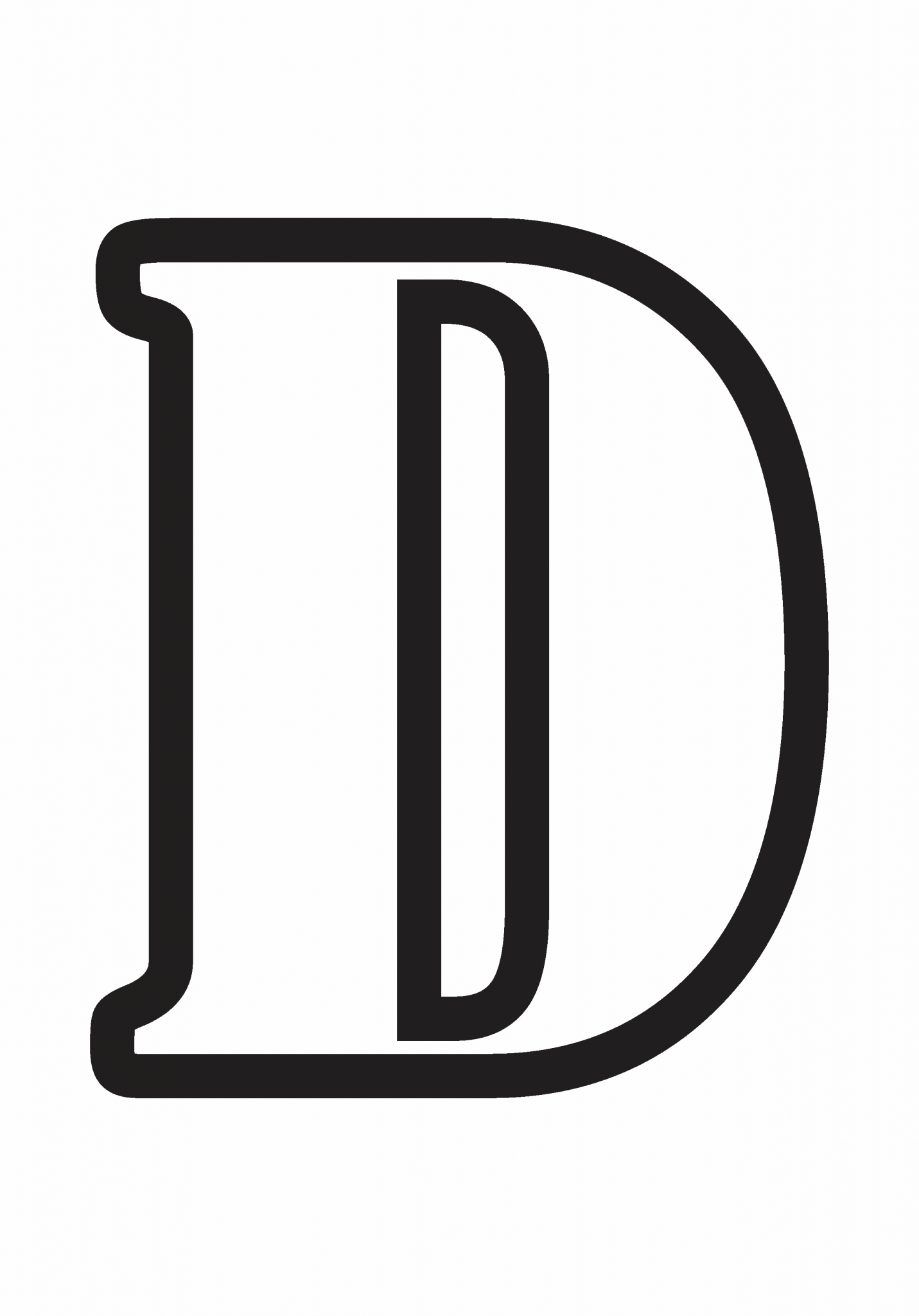 Letter D Template Printable
