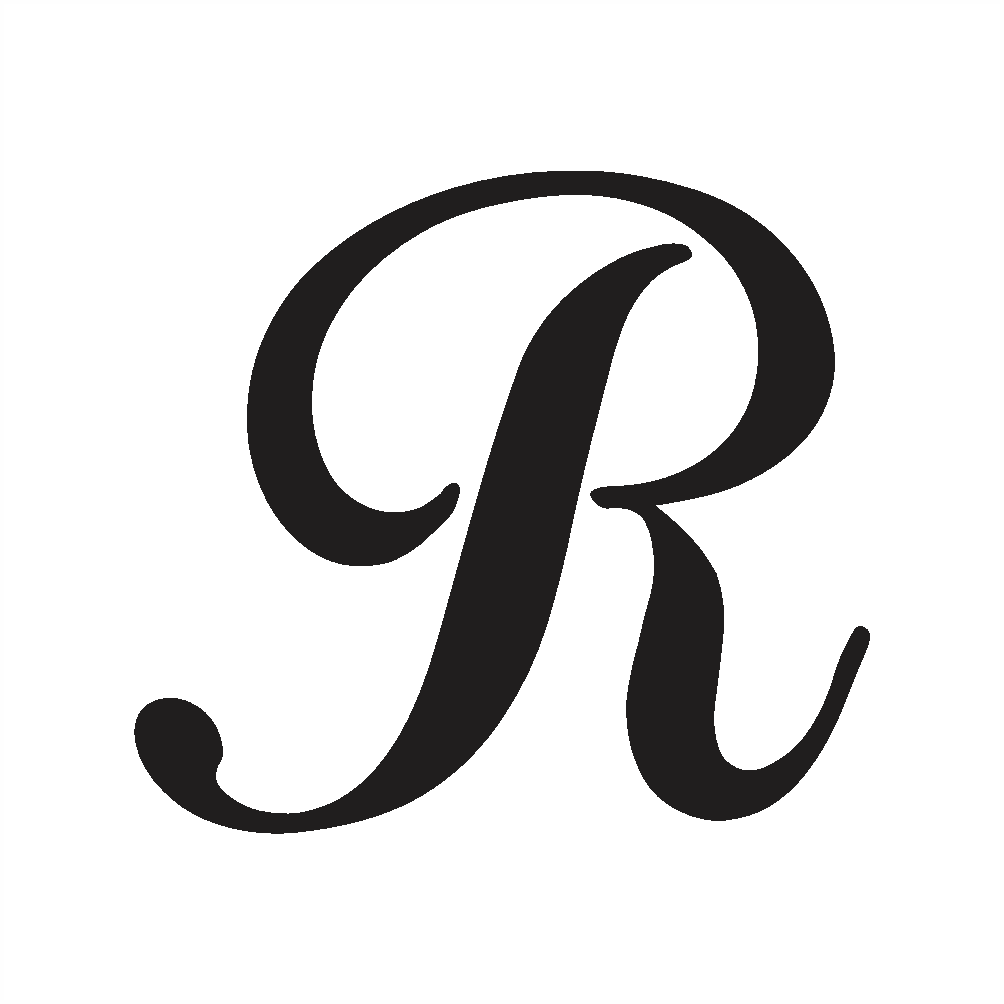 uppercase r in cursive