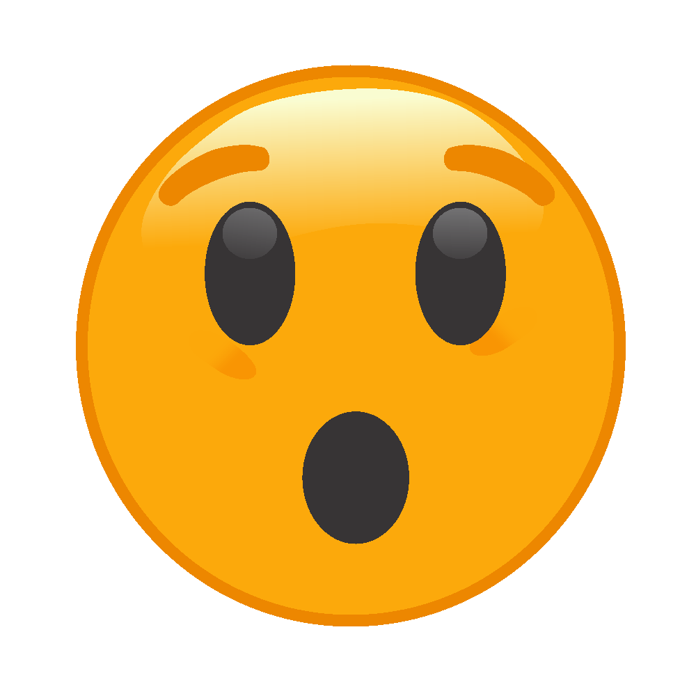 Emoji surpreso PNG 😯 transparente