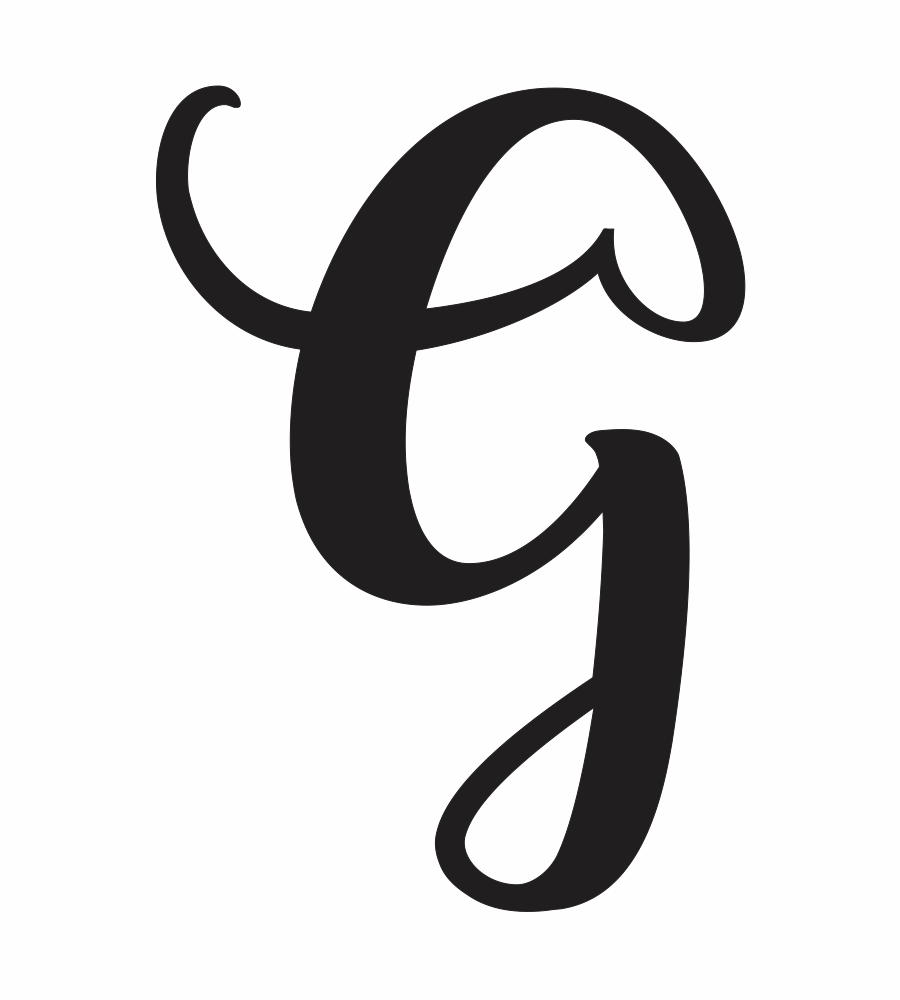 uppercase g in cursive