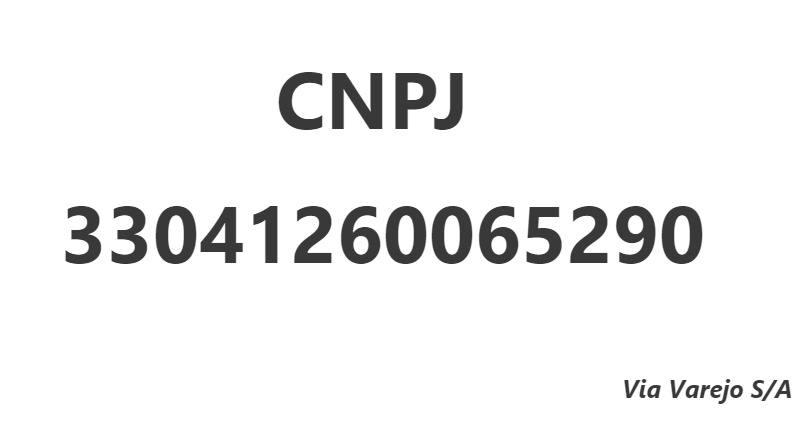 CNPJ 33041260065290