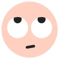 Rosto de emoji com olhos revirados tiktok