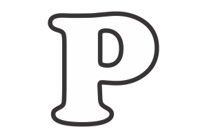 Letra p para imprimir - Psfont tk