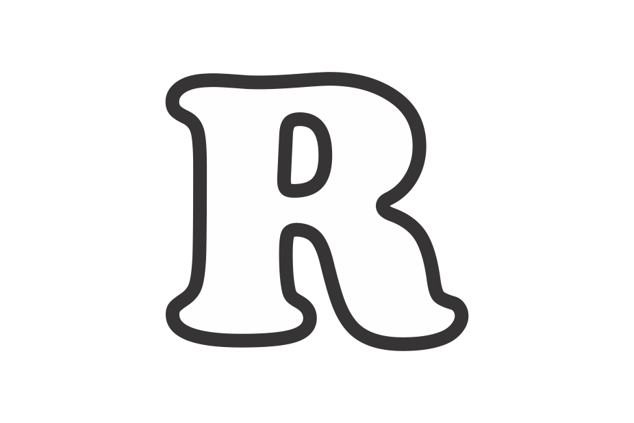 Molde letra R