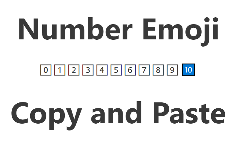Number Emoji Copy and Paste