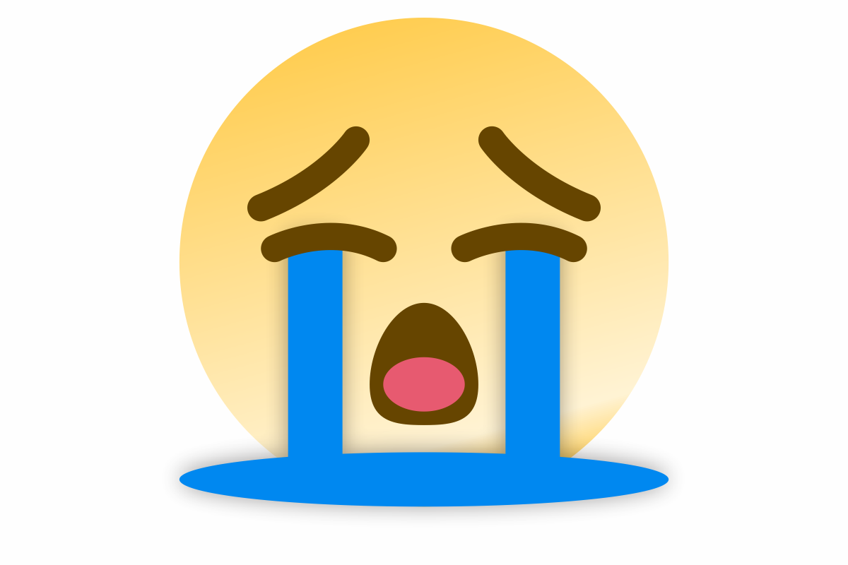 emoji chorando de tristeza